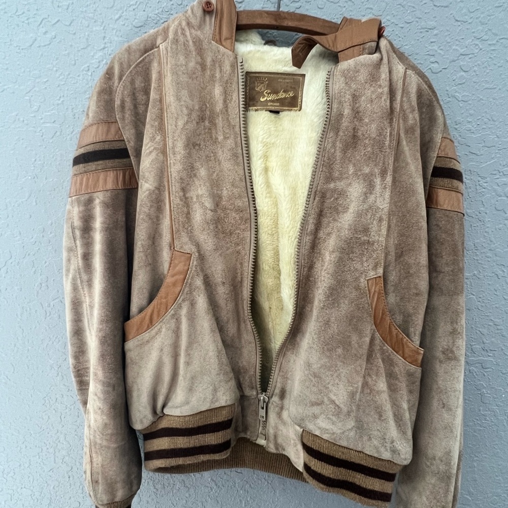 Sundance Tan Suede Jacket with Soft Cream Interior
